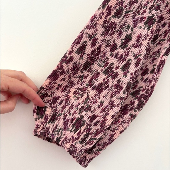 Free People Women Small Off The Shoulder Pink Floral Bodysuit Feminine Romantic - Picture 7 of 13